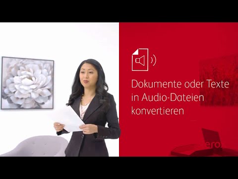 Mit ein paar Klicks können Sie jedes Dokument im Handumdrehen in eine Audiodatei umwandeln.