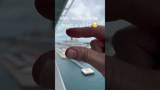 My husband is such a child.🙄#royalcaribbean #shorts #symphonyoftheseas #carnival