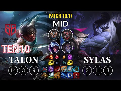 SB Ten10 Talon vs Sylas Mid - KR Patch 10.17