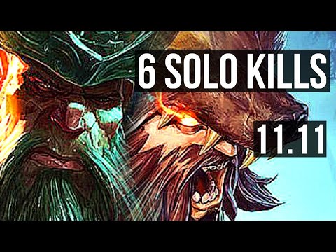 GANGPLANK vs UDYR (TOP) | 2.1M mastery, 6 solo kills, 800+ games | EUW Diamond | v11.11