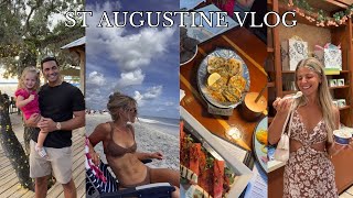 VLOG: push workout, quick trip to St. Augustine, beach day, slowing down a bit, package haul