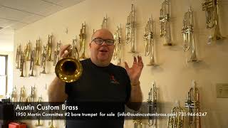 Video thumbnail for 1950 Martin Committee Trumpet for Sale at ACB by Austin Custom Brass