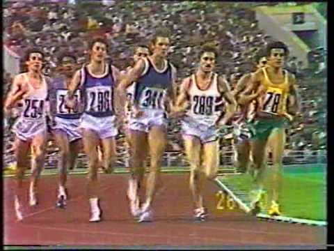 1980 Olympics in Moscow the 800m final - winner Steve Ovett