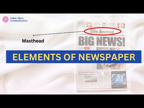 7.9 Elements of Newspaper  | UGC NET Mass Communication and Journalism | Unit 7