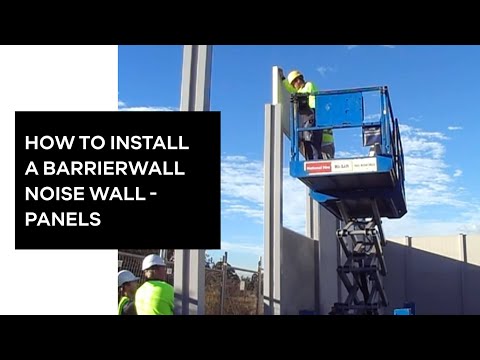Modular Wall Systems - Barrier wall panel installation 