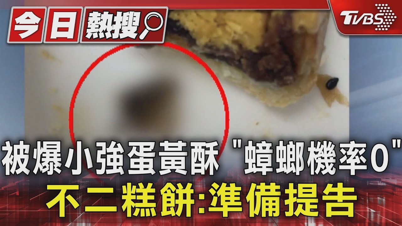 被爆小強蛋黃酥「蟑螂機率0」 不二糕餅:準備提告