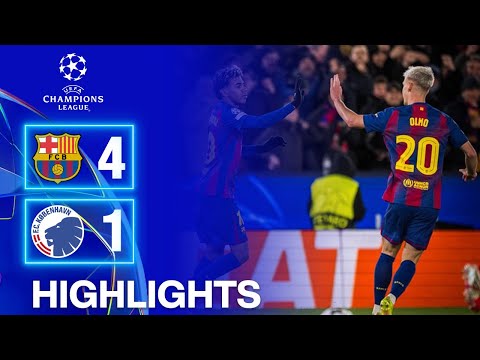 Barcelona vs Copenhagen 4-1 HIGHLIGHTS GOALS| UEFA Champions League 25/26