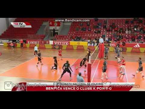 Voleibol, 26ª jornada: SL Benfica 3-0 Clube K