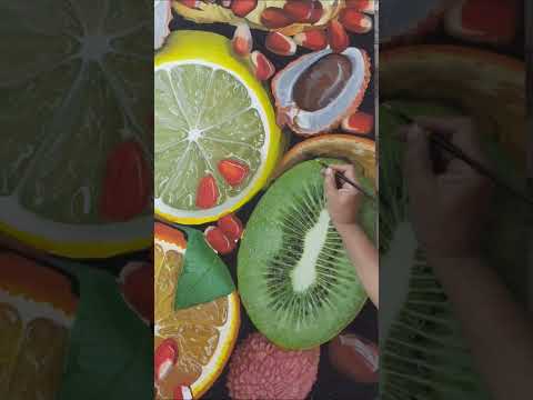 Exotic bucket... acrylic on linen..