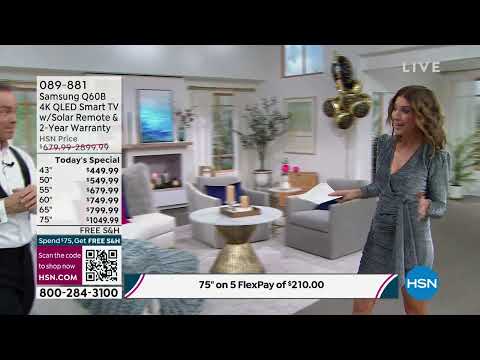 Samsung 43" Q60B 4K QLED Smart TV with Solar Remote   2Y...