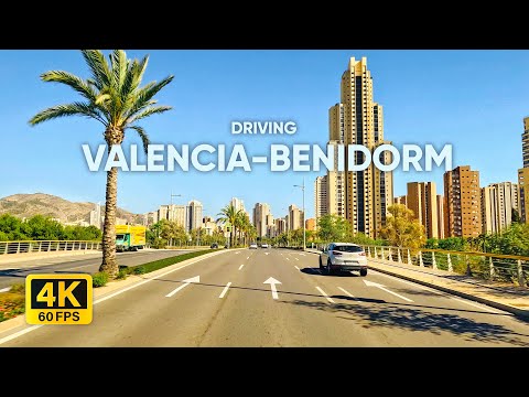 Driving from Valencia to Benidorm in 4K. Dreamy House Mix 2025 #chillhouse #softhouse