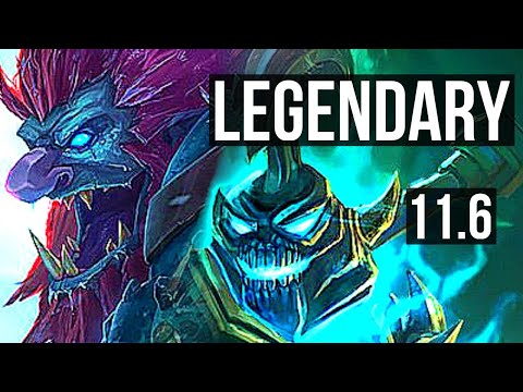 TRUNDLE vs HECARIM (JUNGLE) | 10/1/6, Legendary | KR Diamond | v11.6