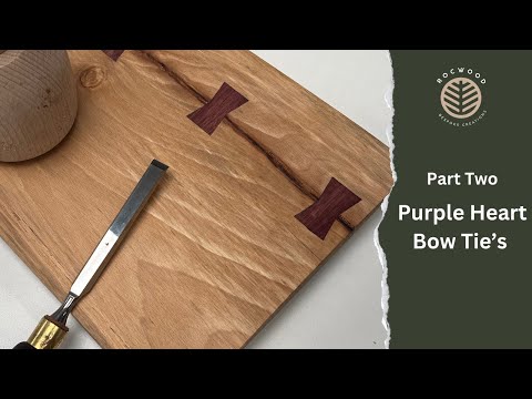 Purple heart bow tie inlays