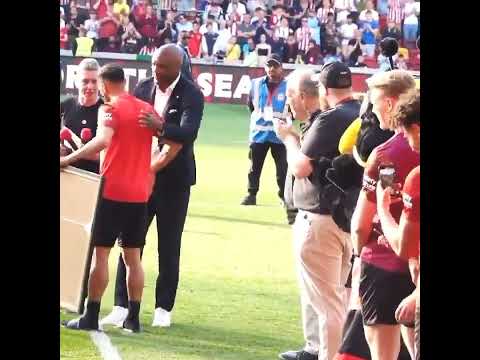 تجلیل از سامان قدوس در آخرین بازیش و حضورش در باشگاه برنتفورد