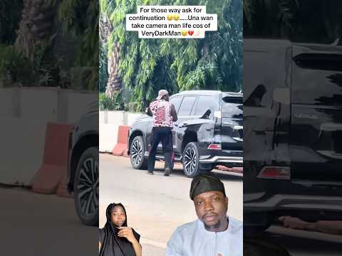 Very dark man spotted approaching his vehicle on the street in Abuja #shorts #verydarkman