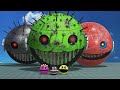 ROBOT PACMAN MS PACMAN VS OMICRON SPIKY MONSTER CARTOON CAT