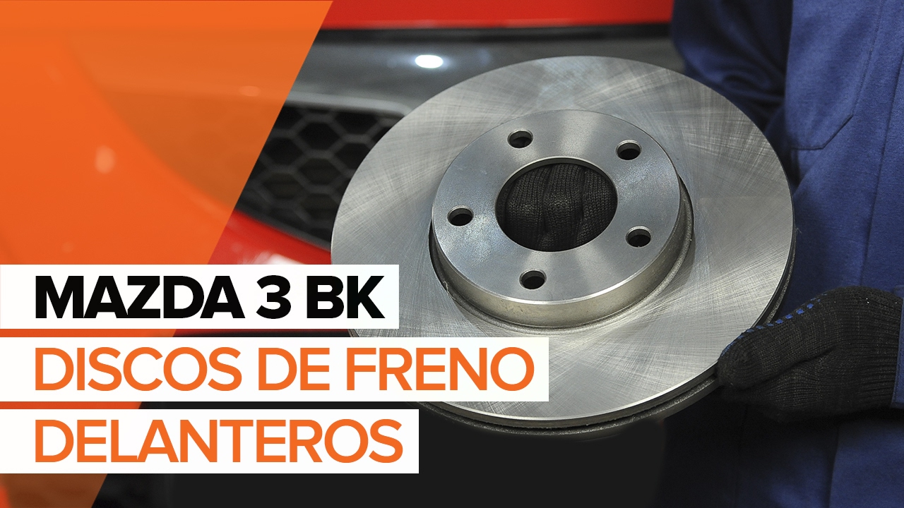 Cómo cambiar: discos de freno de la parte delantera - Mazda 3 BK | Guía de sustitución