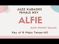 Alfie - Burt Bacharach - Jazz Sing along instrumental KARAOKE BGM -The female key