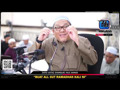 [Tazkirah]Buat Yang TERBAIK Ramadhan Kali Ni - Ustaz Shamsuri Haji Ahmad