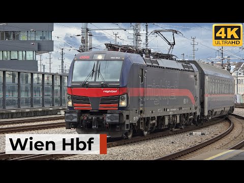 Vienna Central Station 07.10.2025 - Morning Nightjet arrivals & busy long-distance traffic at the...