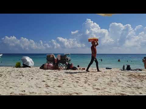 Mango Vendor Sings His Song on the Beach in Playa Del Carmen, Mexico 🎶 🥭