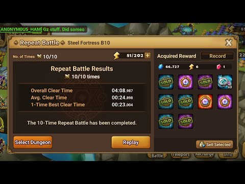 Summoners War Fastest farming sf10 team!