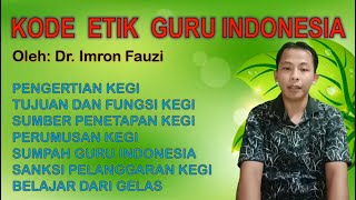 KODE ETIK GURU INDONESIA