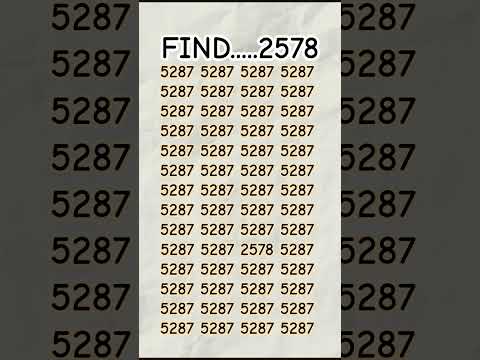 Ginius Lavel 1% Solve This Hidden 2578 In 5 Second #fypp #reasoning #shorts #fyp #fypyoutube #ytshor