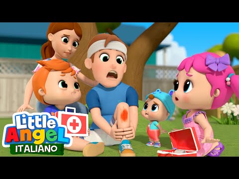 Aiutiamo il Papà 🚑🩹 Cartoni Animati con Gianni Piccino - Little Angel Italiano