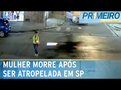 Mulher morre atropelada por motociclista em São Paulo | Primeiro Impacto (08/04/24)