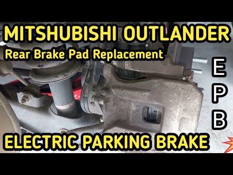 Mitsubishi Outlander Rear Brake With E-Brake On Caliper. Brake Pad Replacement ( EPB )