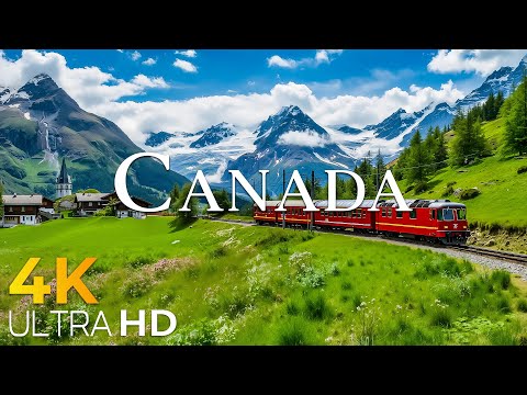 Canada 4K 🌿 Vast Wilderness, Emerald Lakes & Majestic Mountain Nature UHD