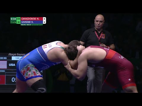 GOLD FS - 125 kg: K. GHASEMI (IRI) df. N. GWIAZDOWSKI (USA), 5-0
