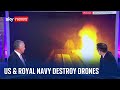 US & Royal Navy shoot down drones in the Red Sea