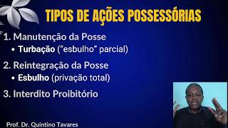 Ações possessórias: manutenção, reintegração de posse e interdito proibitório