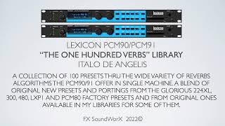 Video thumbnail for LEXICON PCM90/91 "THE 100 VERBS LIBRARY" -  DEMO 1 by italoop