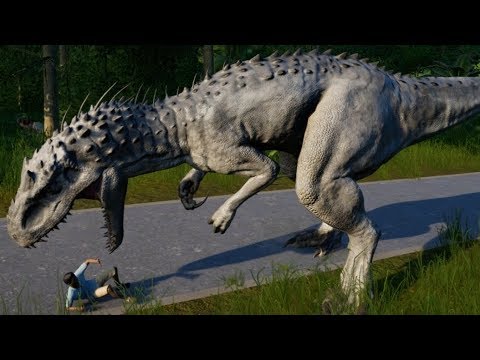 Jurassic World Evolution - All Carnivores Eating Humans (1080p 60FPS)