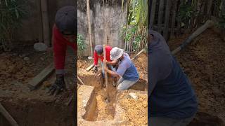 how to quickly dig a deep hole #woodworking #construction