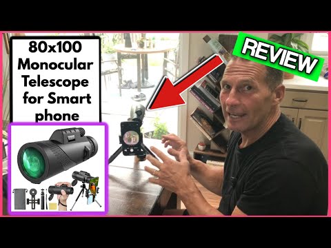 80x100 Monocular Telescope for Smartphone