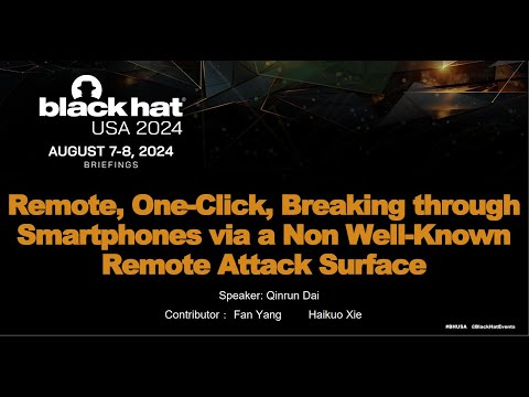 Remote, One-Click, Breaking through Smartphones via a Non Well-Known Remote Attack Surface