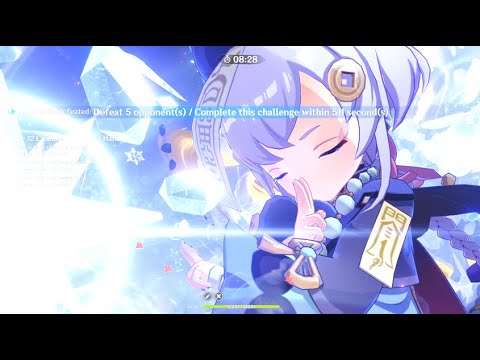 2.3 abyss spiral QiQi Rosaria Raiden eula