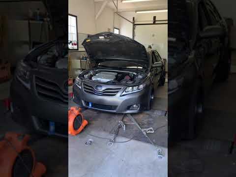 Tuned camry hits dyno.