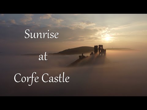 Spectacular Sunrise at Corfe Castle