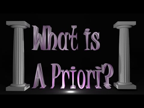 What is a priori?