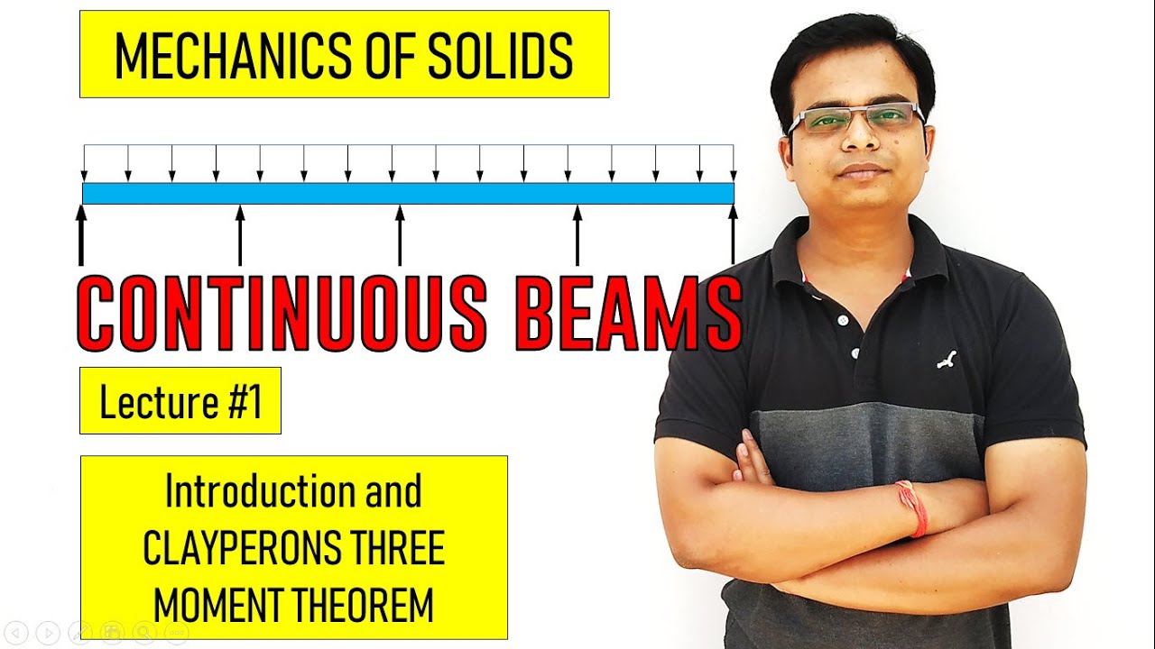 Continuous Beams || Introduction and Clapeyrons Three Moment Theorem || Lecture 1