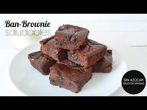 Brownie Sin Azúcar Sin Grasas y Sin Gluten