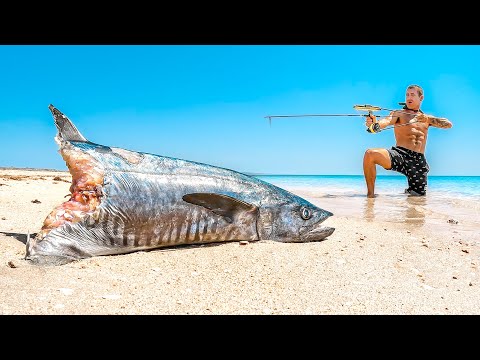 Underwater Bow Fishing For Food On Remote Islands