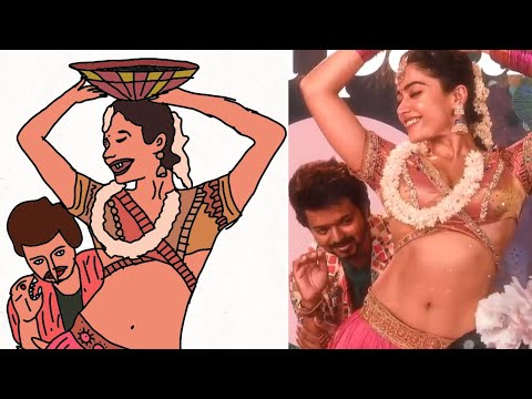 varisu - ranjithame full video song drawing meme - thalapathy vijay,rashmika,vamshi paidipally.meme