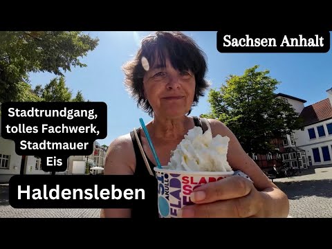 Vlog 304 Haldensleben City Tour • Old half-timbered houses, towers, city wall & ice • Saxony-Anhalt