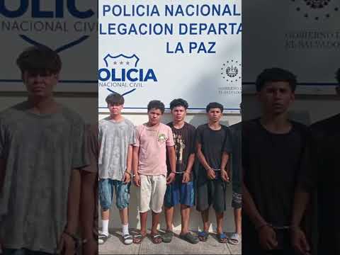 Capturan a 5 jóvenes en Zacatecoluca por robo de motos y narcóticos